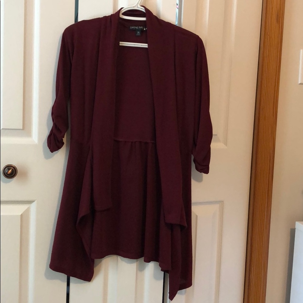Burgundy cardigan